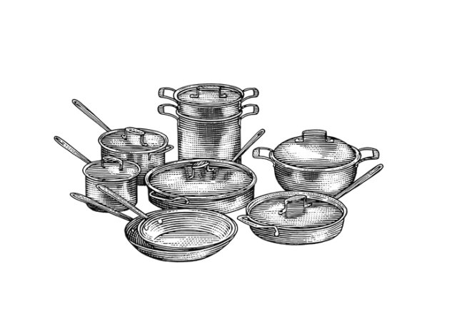 pots and pans art